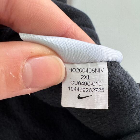 Nike Hoodie Womens XX Large Black Silver Icon Clash Funnel‎ Neck Pullover - Picture 5 of 8